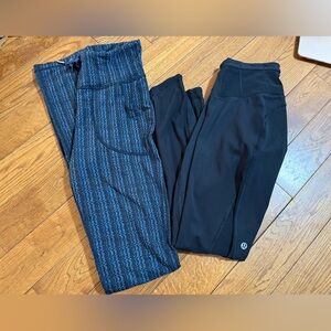 lululemon athletica Blue and Black Women's Pants